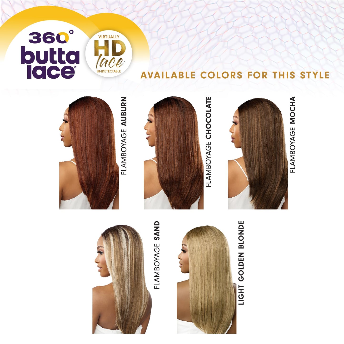 Sensationnel Butta 360 Lace Wigs - Unit 8 Side Wider Parting 360 Degree Lace Glueless Synthetic Preplucked Hairline (FLAMBOYAGES