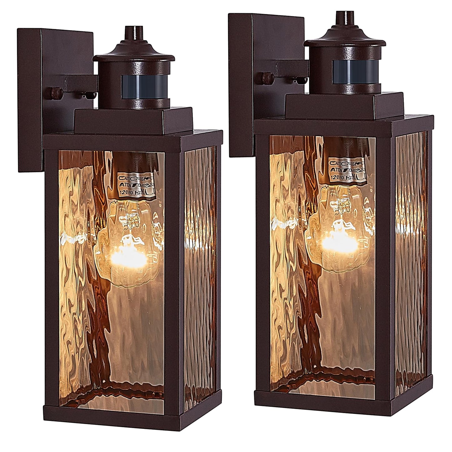 Mdenlt 2 Pack Bronze Motion Sensor Outdoor Wall Lights Updated Dusk To Dawn Outdoor Lighting  Exterior Light Fixtures Wall Mount Waterproof Porch Light Outside Lights For House