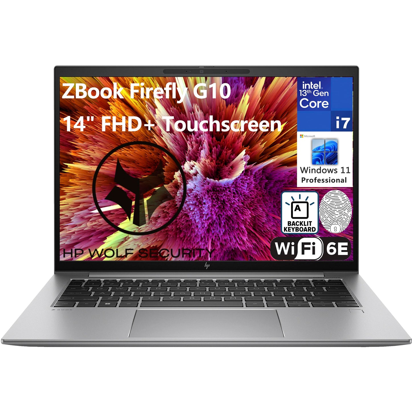 Hp Zbook Firefly 14 G10 14 Fhd+ Touchscreen Mobile Workstation Business Laptop Computer, 13Th Gen Intel 12-Core I7-1360P, 64Gb D