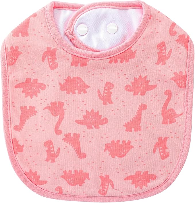 Hakochia Waterproof Baby Bibs Organic Cotton Super Soft and Absorbent With Adjustable Snap for Baby Boys and Girls