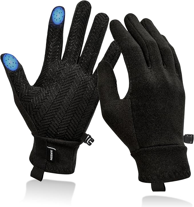 Sukeen Lightweight Running Gloves for Men Women Touchscreen Anti-Slip Sports Gloves Winter Warm Gloves for Cycling, Driving
