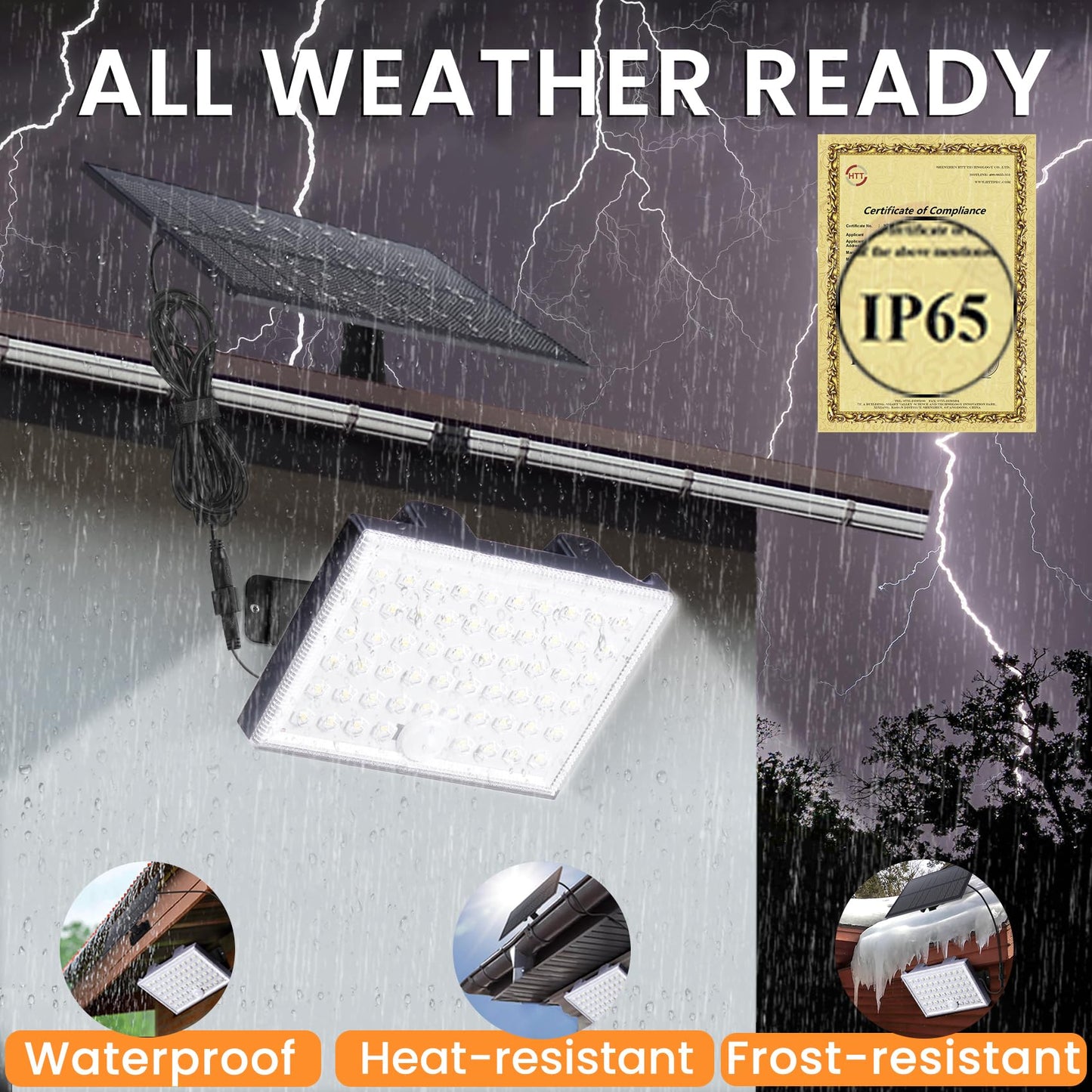 ZSYIQIXI Solar Motion Sensor Lights, Remote Control, Waterproof, 3 Modes, Garage-4pack