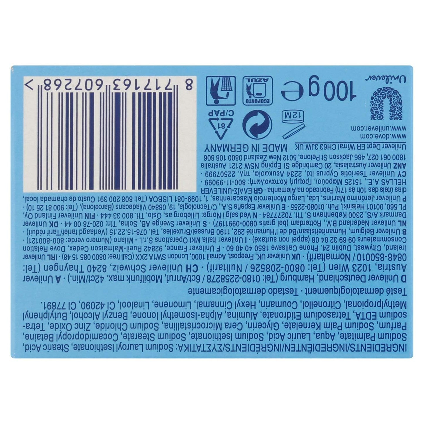 Dove Soap, Gentle Exfoliating Beauty Bar - 3-in-1 Moisturizing Face, Body & Hand Soap