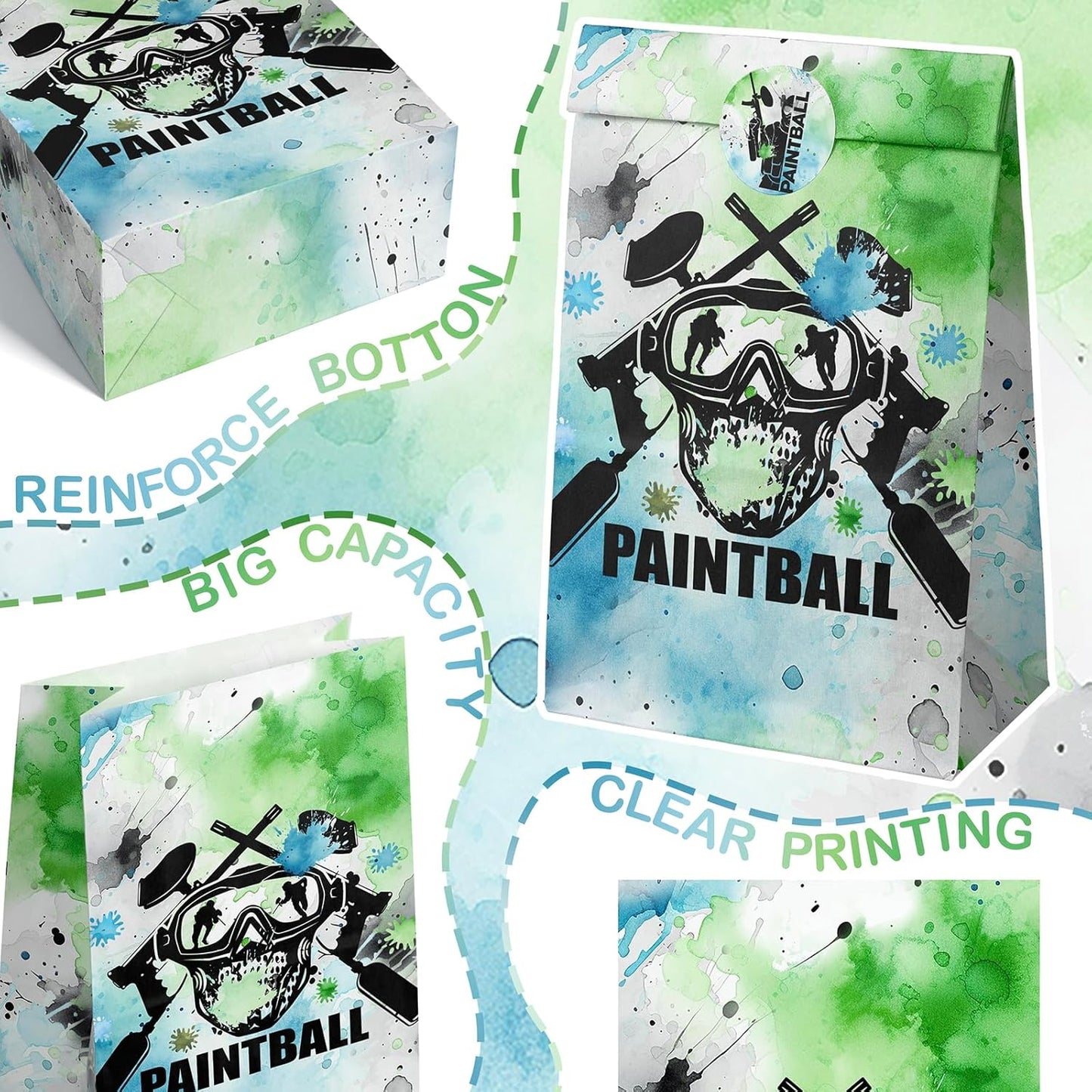 Paintball Party Favor Bags Paintball Goodie Bags Paintball Party Favors for Kids Paintball Birthday Party Supplies
