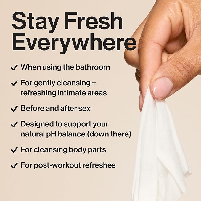The Honest Company Flushable Wipes for Sensitive Skin, Fragrance-Free Hypoallergenic pH-Balanced Feminine Wipes, 99% Water Safe-to-Flush Wipes, Gilded Wings, 126 Count