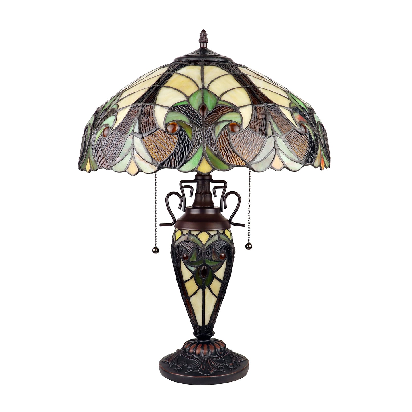 Chloe Lighting Victorian-Style Table Lamp, 3 Light, Antique Dark Bronze, 16in Wide, Multicolor, Model CH16780VI16-DT3