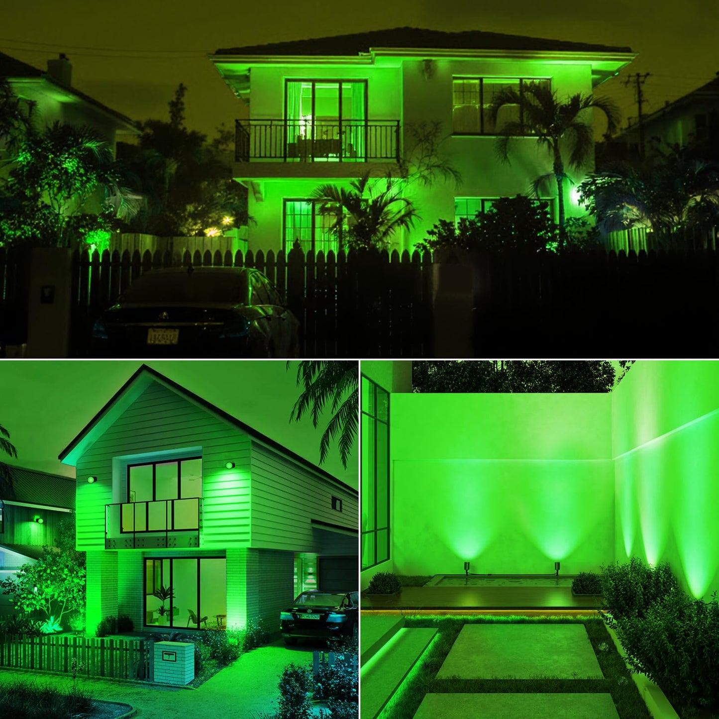 Dorillo Mr16 Green Led Light Bulbs 6 Pack  6W (50W Equivalent)  Gu5.3 Bi-Pin 12V  Non-Dimmable  38 Beam  Outdoor Landscape Holiday Lighting For Christmas  Garden  Yard