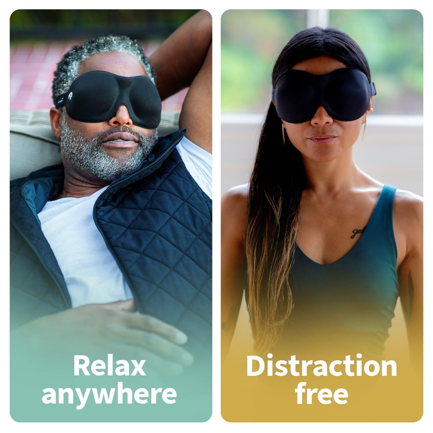 Nidra Contoured Sleep Mask for Side Sleepers – Zero Pressure Fit, Light Blocking Eye Shade for Sleeping & Travel – Brown, Standard Size