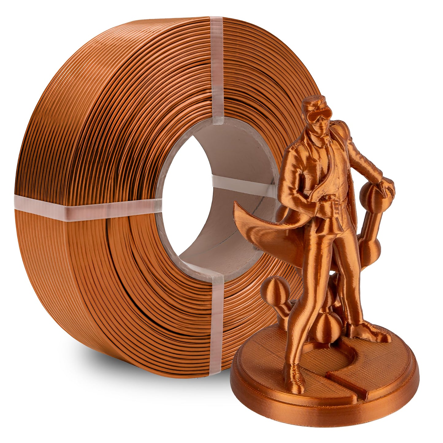 Polymaker Panchroma Refill Spool Silk Bronze PLA 3D Printing Filament Refill, Compatible with All Reusable Spools and All Major