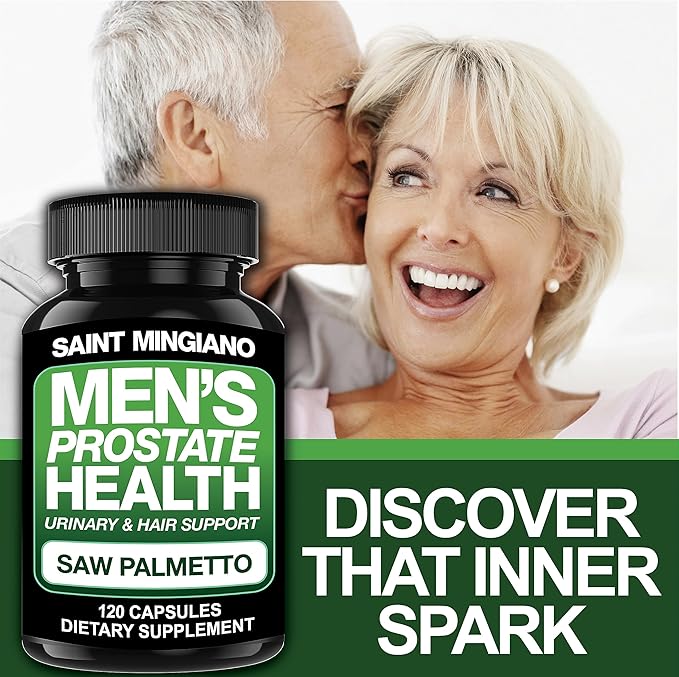 Men's Prostate Health Supplement - 120 Capsules of Advanced Prostate Support for Men with Saw Palmetto, Supporting Urinary Function and Hair Health – 3 Months Supply of Natural Herbal Supplements