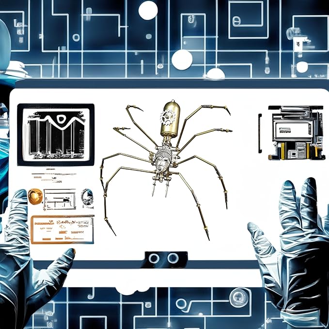 Steampunk Spider Metal Model Kit for Adults – DIY Mechanical Insect Sculpture with Brass Gear Details, 3D Retro Industrial Art Puzzle Craft for Home Office Decoration & Collectors Gift (Frons Spider)