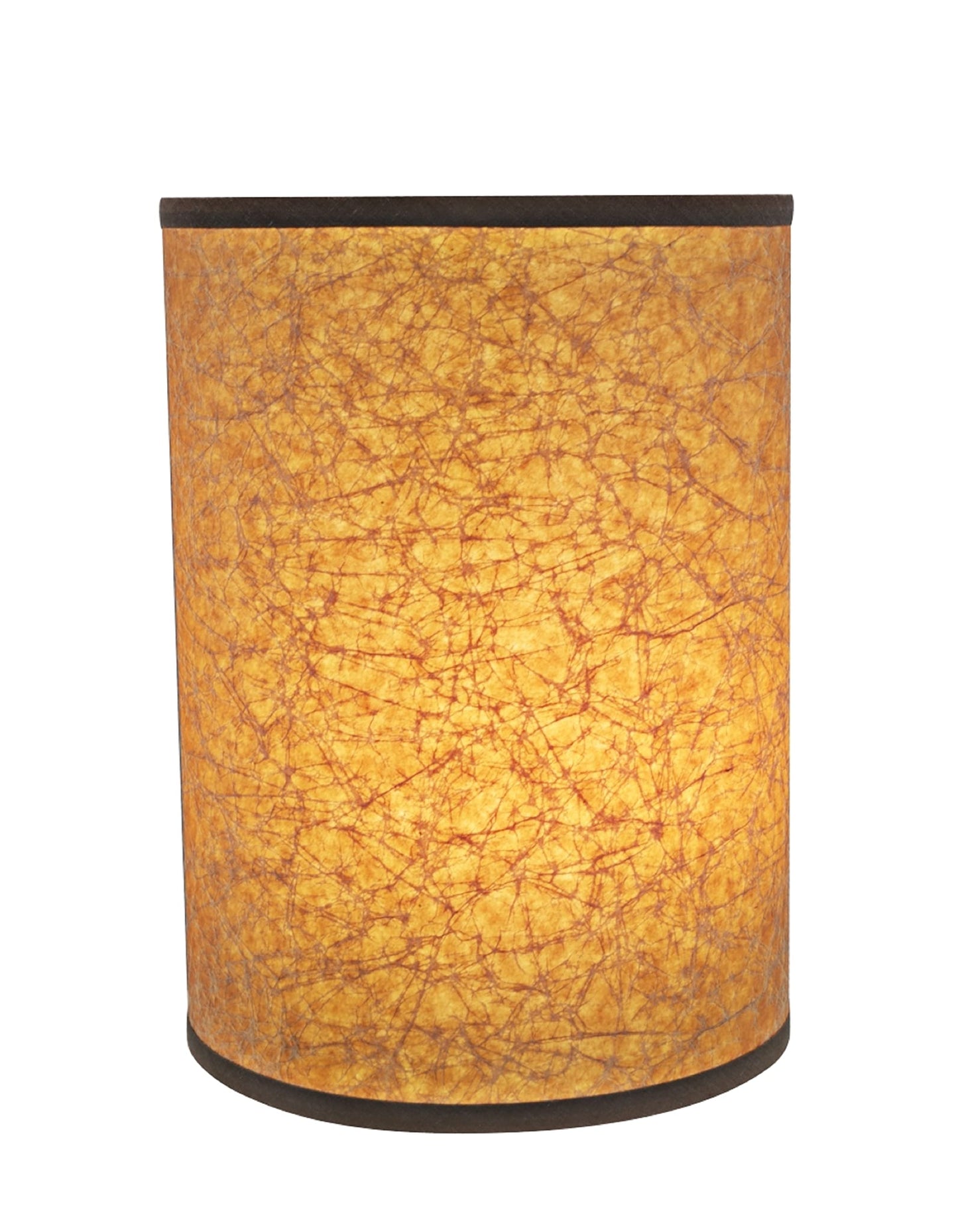 Aspen Creative Drum Lamp Shade, Butter Paper, 8in x 8in x 11in, Cinnamon Brown, Model 31258