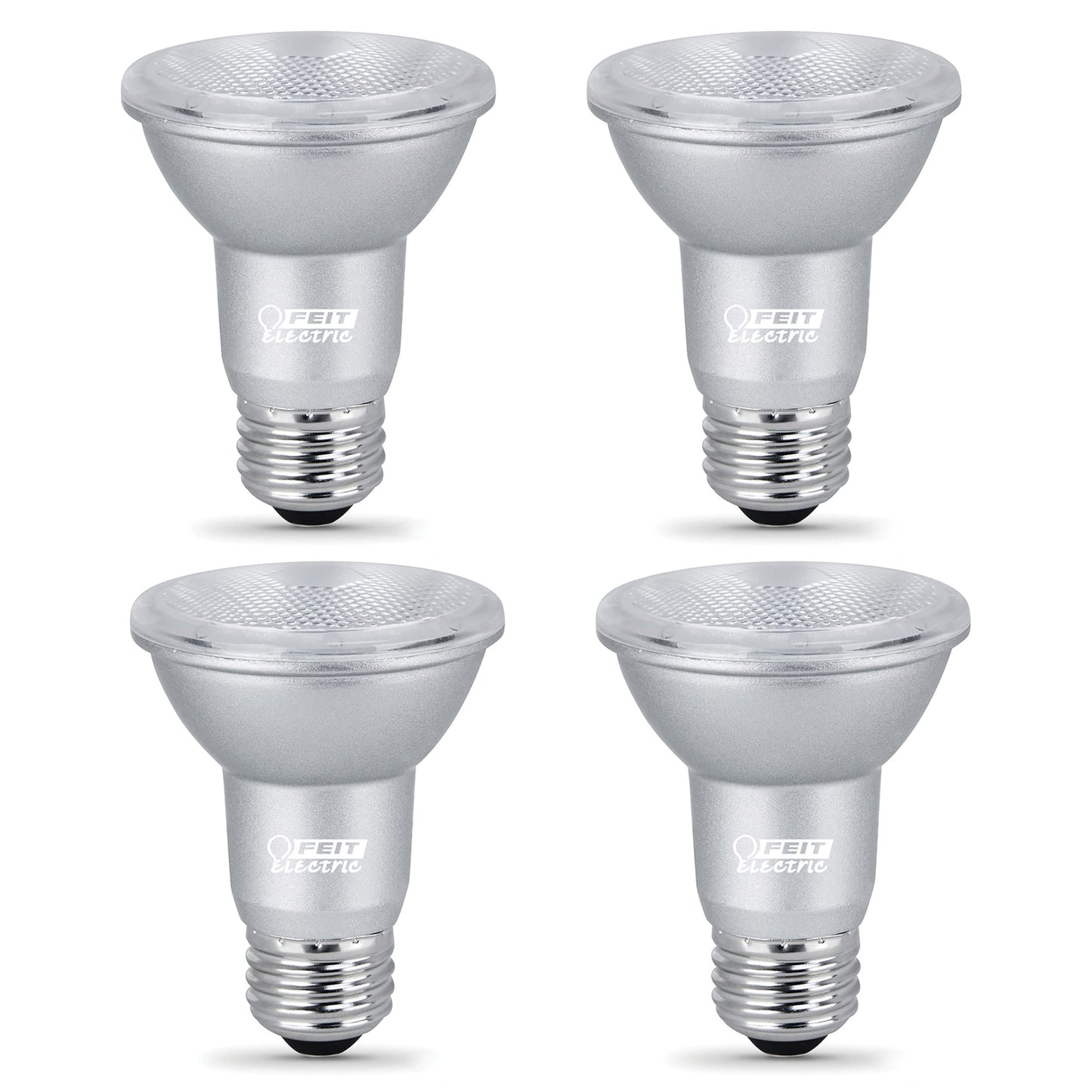 Feit Electric PAR20 LED Bulbs, 50W Equivalent, Dimmable Spotlight Bulbs, 3000k Bright White, E26 Base, 90 CRI, 450 Lumen, 22-Year Lifetime, PAR20 Flood Light Bulbs, Damp Rated, PAR20DM/930CA/4, 4 Pack