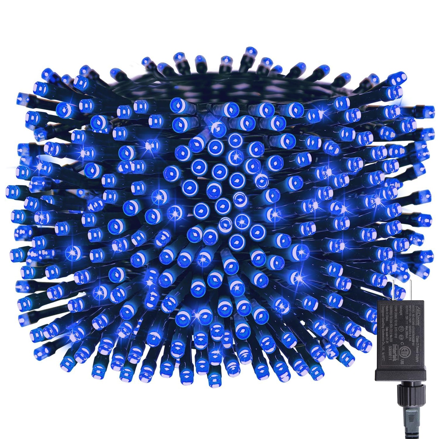 Minetom Christmas String Lights 200 LED Twinkle Fairy Lights 66 Ft Blue Green Wire Indoor Outdoor Holiday Decorations