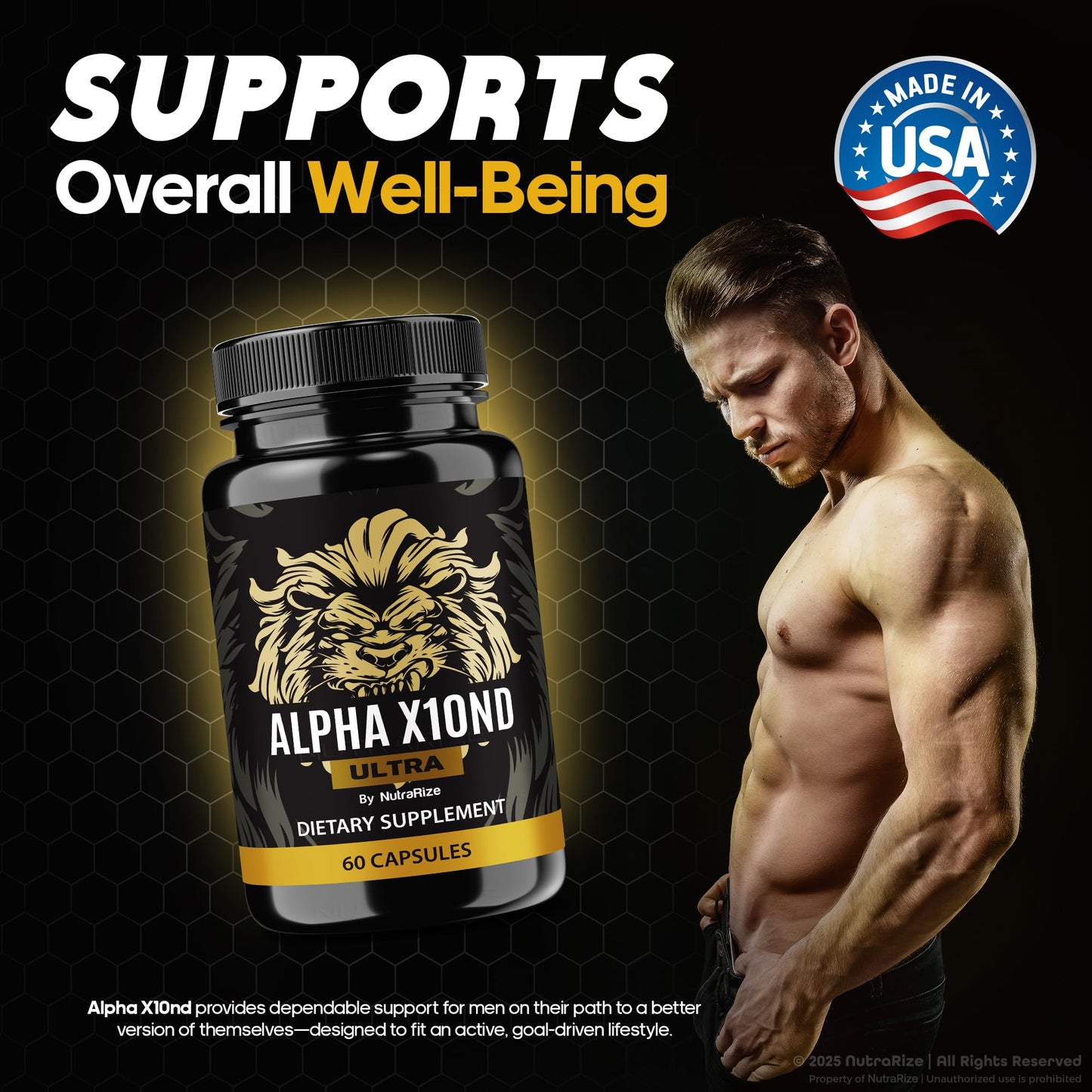 (2 Pack) Alpha X10nd Ultra for Men, Official Male Formula to Maintain Stamina and Peak Performance, All-Natural Blend for Nutrition and Health Support, AlphaX10nd Supplement Reviews (120 Capsules)