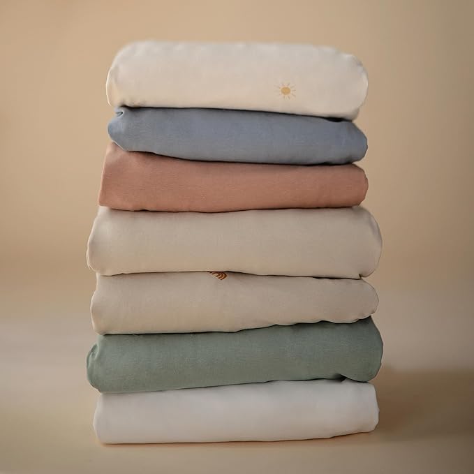 mushie Stretchy & Soft Bassinet Crib Sheet | Fitted 16" x 30" (Roman Green)