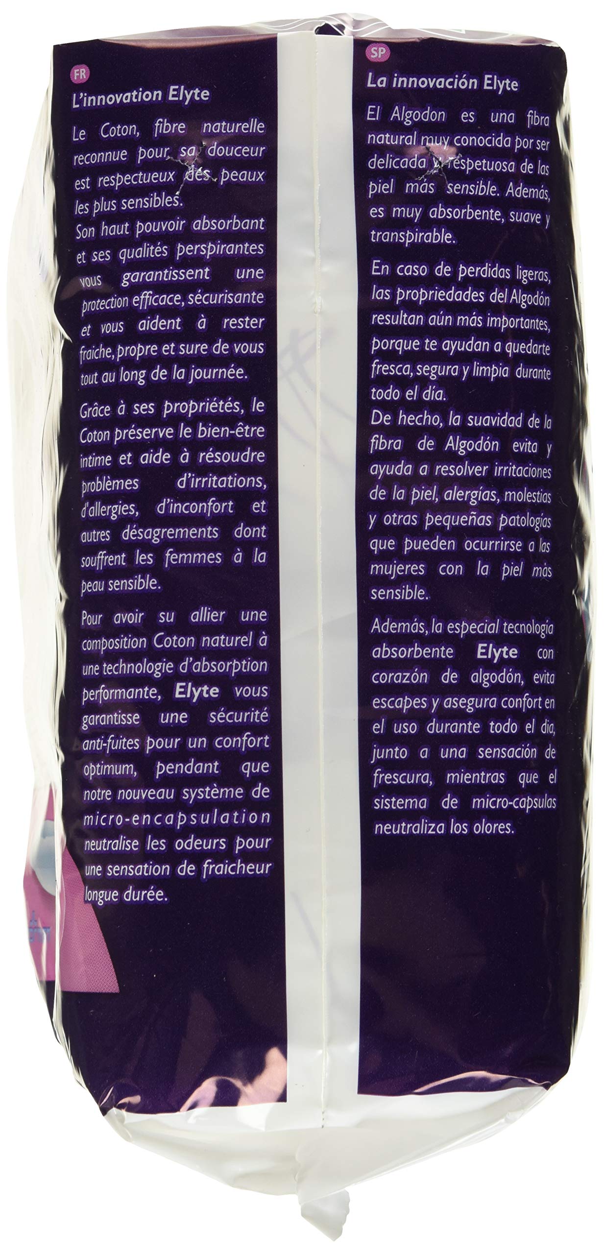 Elyte 100% Pure Cotton Bladder Control Pads-Sensitive Skin Safe, Normal, 24 Count