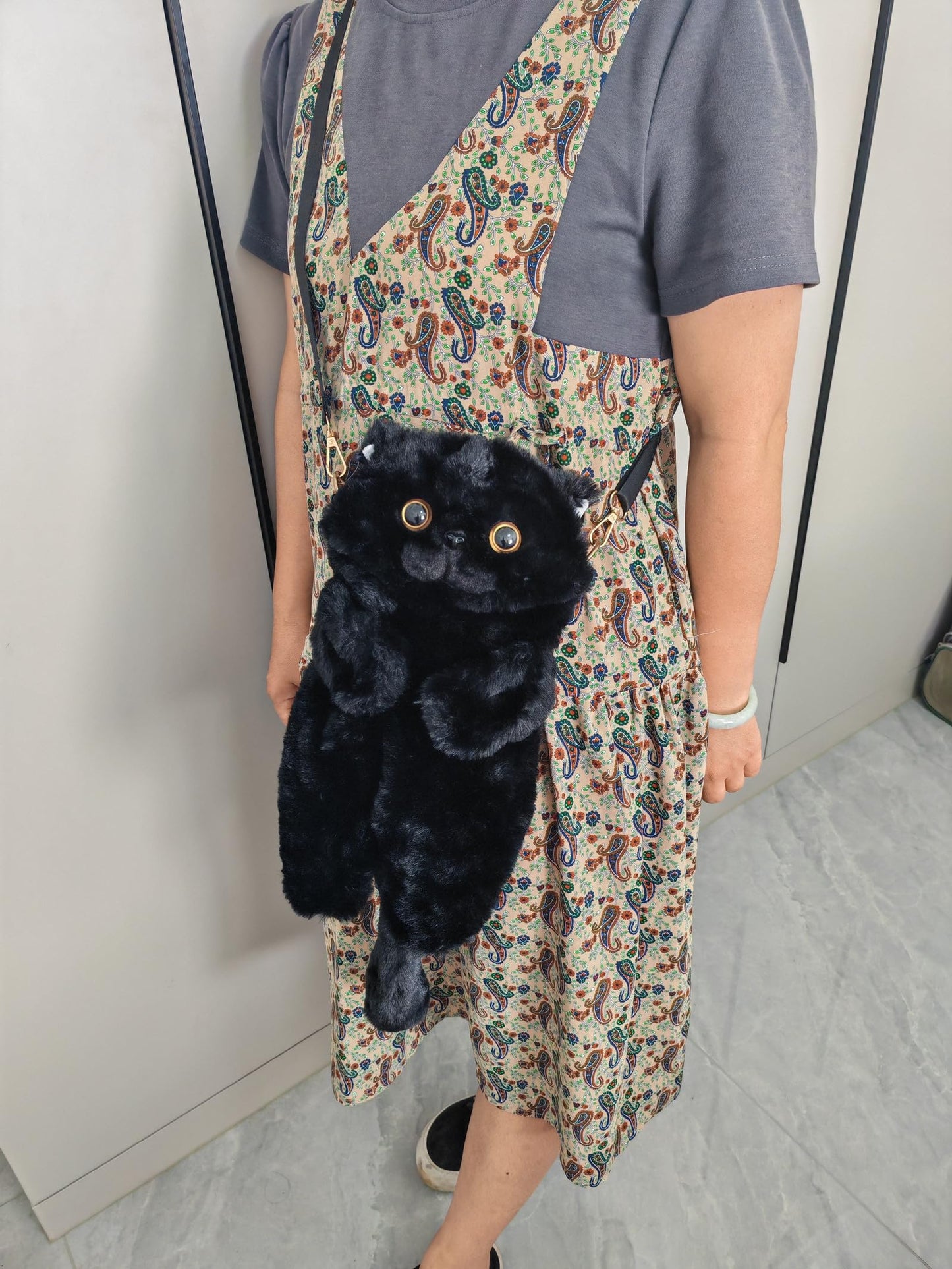 HUIJUFU Women's Cat Shaped Purse - Black Crossbody Shoulder Bag