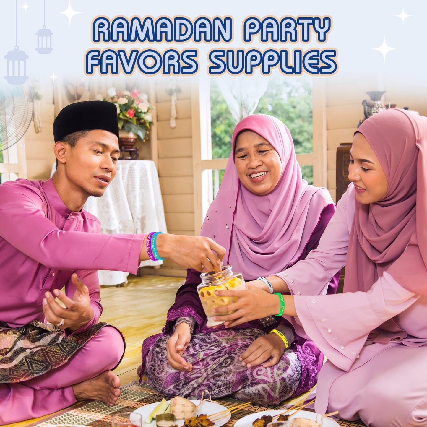 Landical Eid Al Adha Silicone Bracelets Mubarak Kareem Motivational Rubber Wristbands Colored Silicone Bracelets Muslim Gifts Ra
