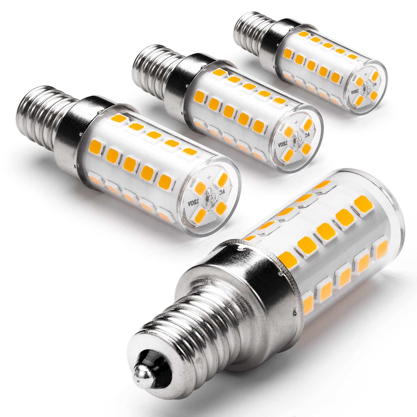 Heifymi E12 40 Watt Equivalent Led Light Bulbs 2700K Warm White 120Volt 450Lm 4W T6 C7 E12 Small Base Led Candelabra Bulb For Chandelier Pendant Ceiling Fan Lighting Wall Sconces  Non-Dimmable  4 Pack