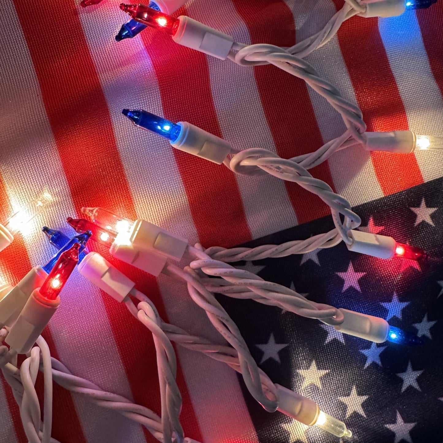 Red White Blue 4Th Of July Patriotic Day Decorations Lights 100 Count Mini String Lights With White Wire For Outdoor Indoor Christmas  Holiday Party  Independence Day Decor Ul Certified (21Feet)