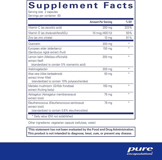 Pure Encapsulations Daily Immune | Comprehensive Immune Formula with Vitamin, Mineral, and Herbal Support | 120 Capsules*