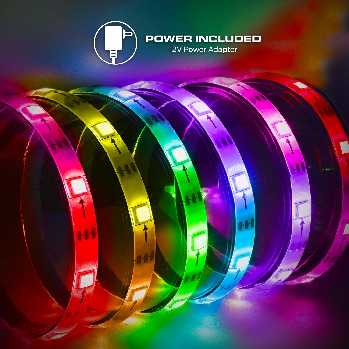 Monster Smart RGB+IC LED Strip Lights 50ft – Sound Reactive Strip Lights for Bedroom, App & Voice Control, RGB Light Strip for Room, Alexa Google Home, Razer Chroma Sync - 270 RGB+IC LED Lights