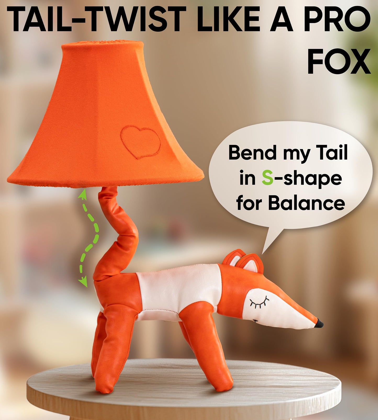 Fox Kids Lamp For Girls Bedroom - 20  Animal Lamp For Kids Room - Cute Christmas Gifts  Birthday Gifts For All Ages: Toddler Boys  Children  Grandkids 3 4 5 And Up Years Old  Sister Brother  Sibling
