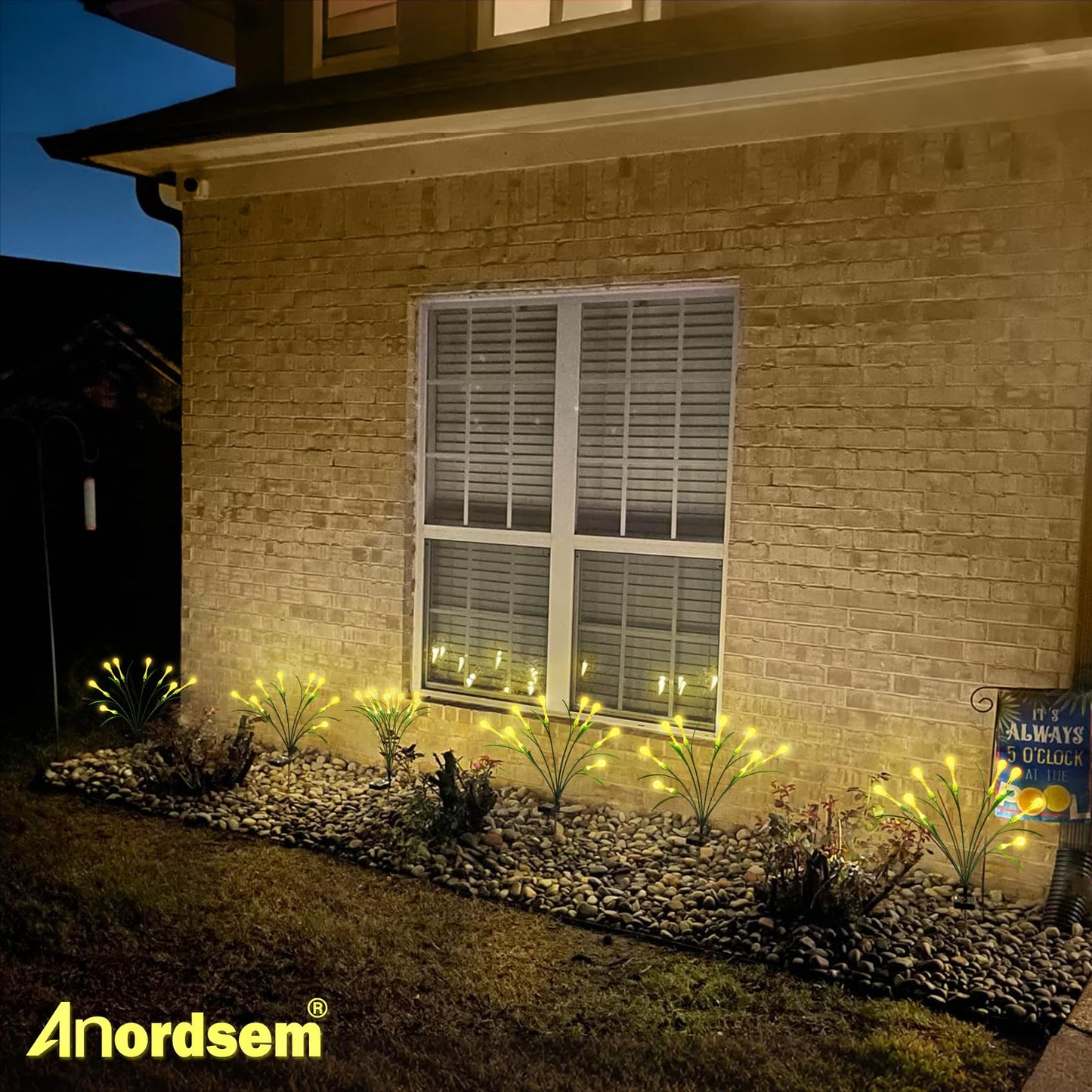 Anordsem Solar Garden Lights Outdoor: 8 Removable Pvc Water Drop Light Heads 2 Pack - Waterproof Diy Fun Decoration For Yard Patio Path - Gardening Gifts For Homeowners Over 30