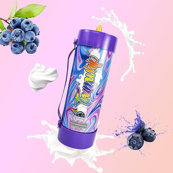 3.3L / 2000G Food-Grade Steel Cylinder – Leakproof, Kitchen-Safe, Stainless Steel Compatible Kitchen Tools (6, blueberry)