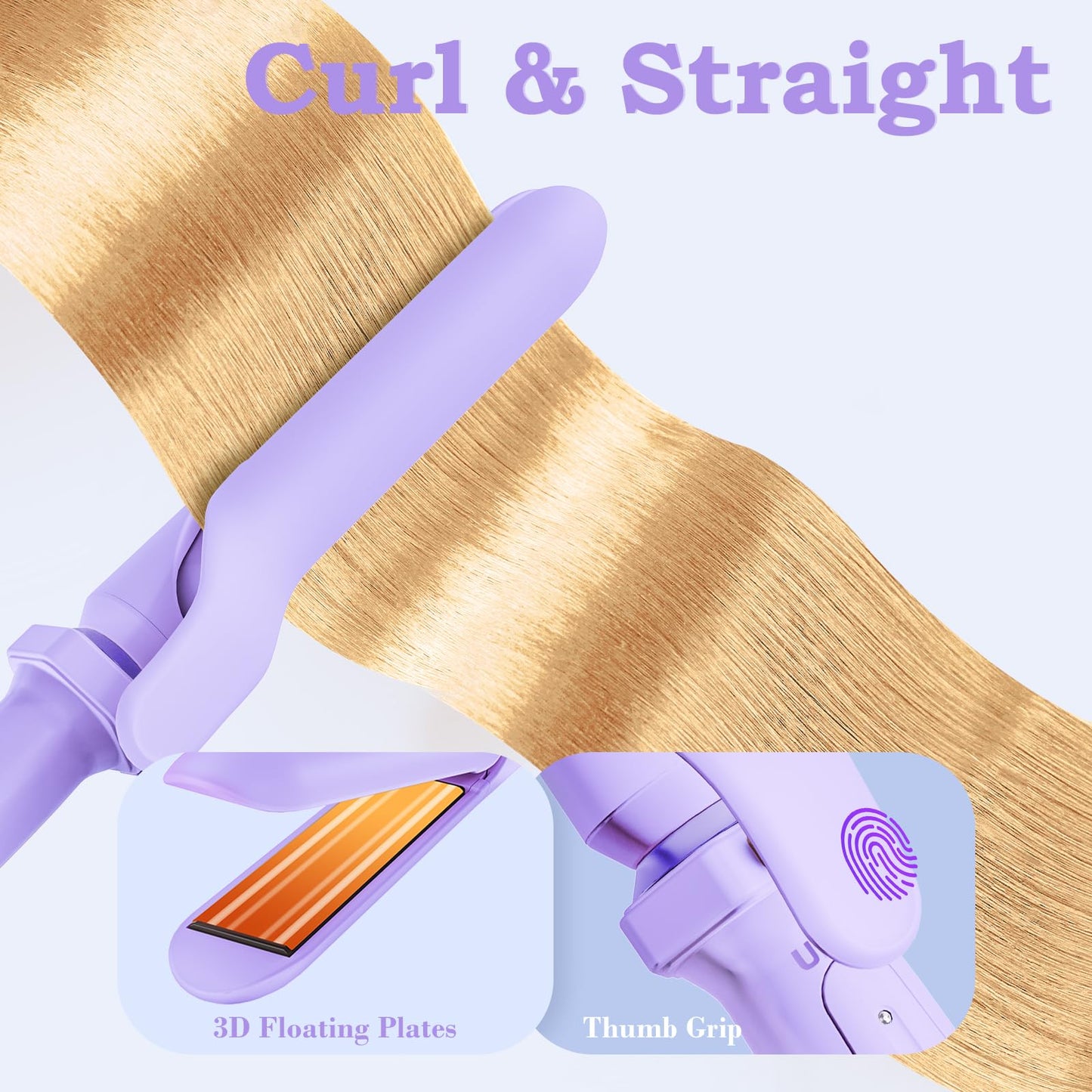 Birthday Gifts for Women, Ufree 5 in 1 Curling Iron with Interchangeable Ceramic Barrels (0.35 -1.25 ), Curling Wand Set with Fl