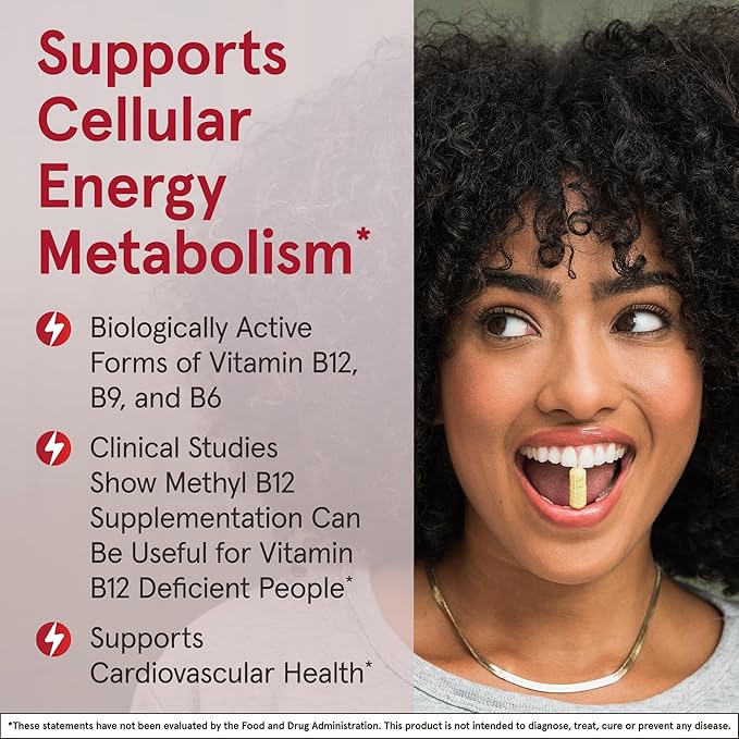 Jarrow Formulas Methyl B-12 1000MCG & Methyl Folate 400MCG,Extra Strength,Cellular Energy Metabolism & Cardiovascular Health Formula(1) With P-5-P,100Chewable Tabs,Up to a 100 Day Suppl,12Packs