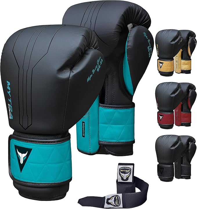 Mytra Fusion Boxing Gloves Included with Free Hand Wraps Punching Gloves MMA Training Muay Thai Gloves Men & Women Kickbox...