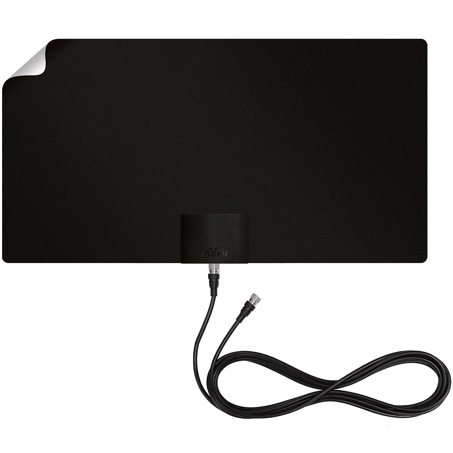 Mohu Leaf Supreme Pro Paper-Thin Indoor TV Antenna  Amplified  UHF VHF  65-Mile Range  Multi-Directional - w/ 12 ft. Cable  Signal Indicator-New