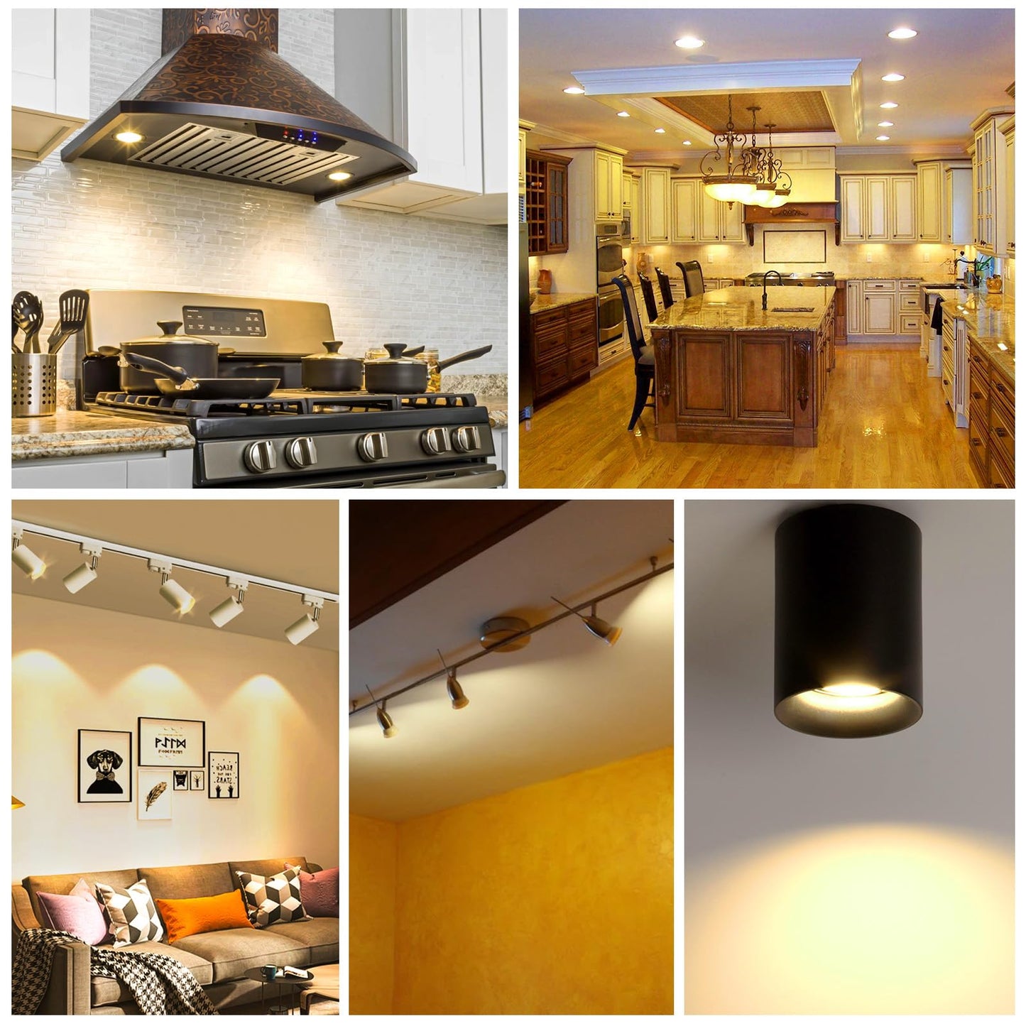 Gu10 Led Light Bulbs  50 Watt Halogen Equivalent  2700K Warm White Gu10 Bulb Replacement For Track&Recessed Lighting  4W 450 Lumens Led Bulbs For Kitchen  Range Hood  Living Room  12-Packs
