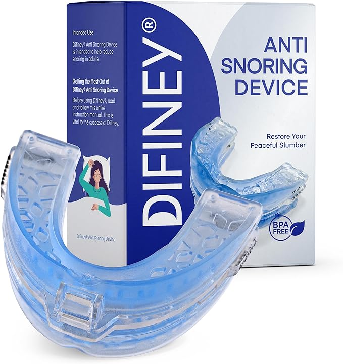 Difiney Anti Snoring Device: FDA-Cleared Snoring Solution – Adjustable Snore Stopper Mouth Guard for Men & Women – Anti Sn...