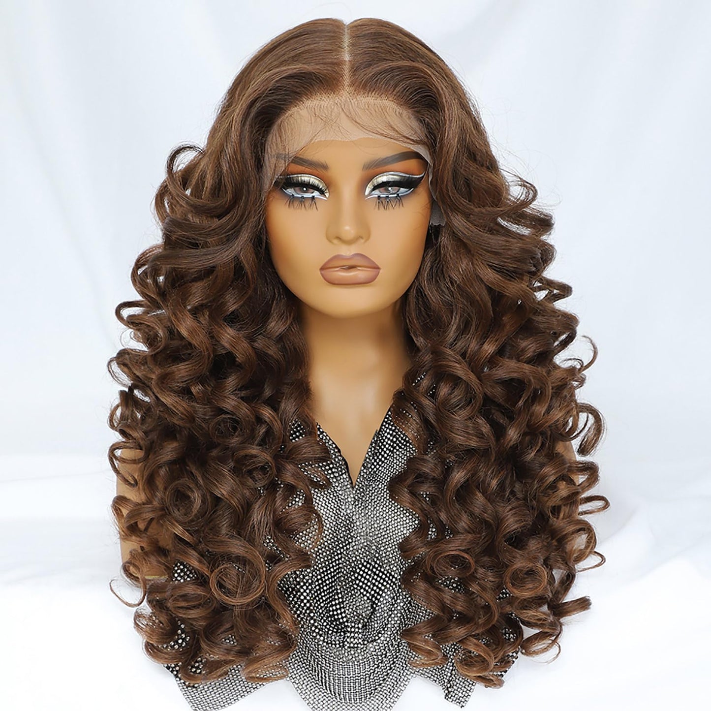 Felek Ombre Brown Wig Long Synthetic Loose Wave Lace Front Wigs for Black and White Women Honey Blonde 13x6 HD Transparent Lace