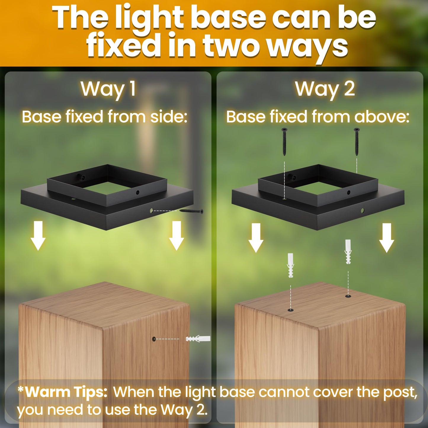 Mlambert 12 Pack Solar Powered Post Cap Lights Outdoor For 4X4/6X6 Wood/Vinyl Posts  Waterproof Deck Fence Patio Porch Light Cool/Warm Lighting  Black