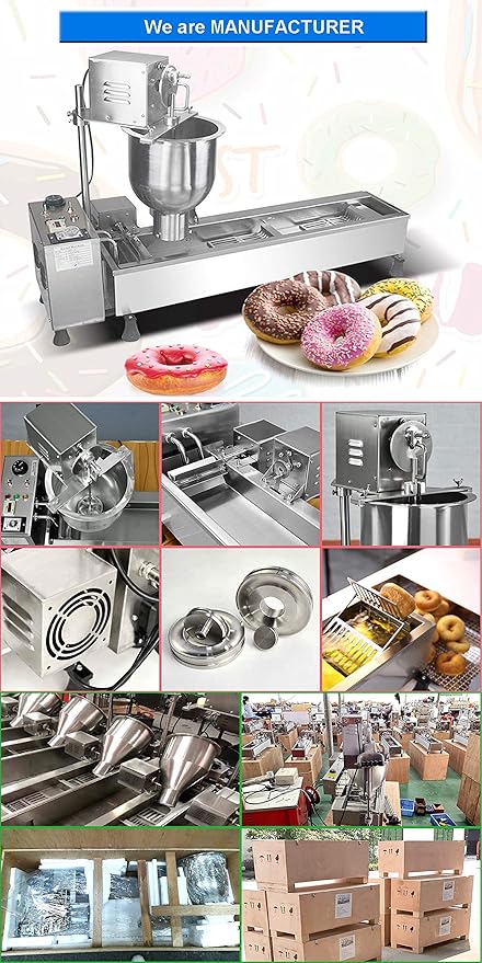Commercial Single Rows Donut Machine/Donuts Making Machine/Doughnut Maker/Frying Donuts Maker/Mini Donut Maker,Large capacity,Combination of forming and frying
