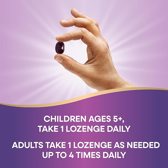 Nature's Way Sambucus Immune Lozenges, Zinc, Vitamin C, Elderberry, Immune Support*, USDA Organic, Honey Lemon Flavor, 24 Lozenges (Packaging May Vary)