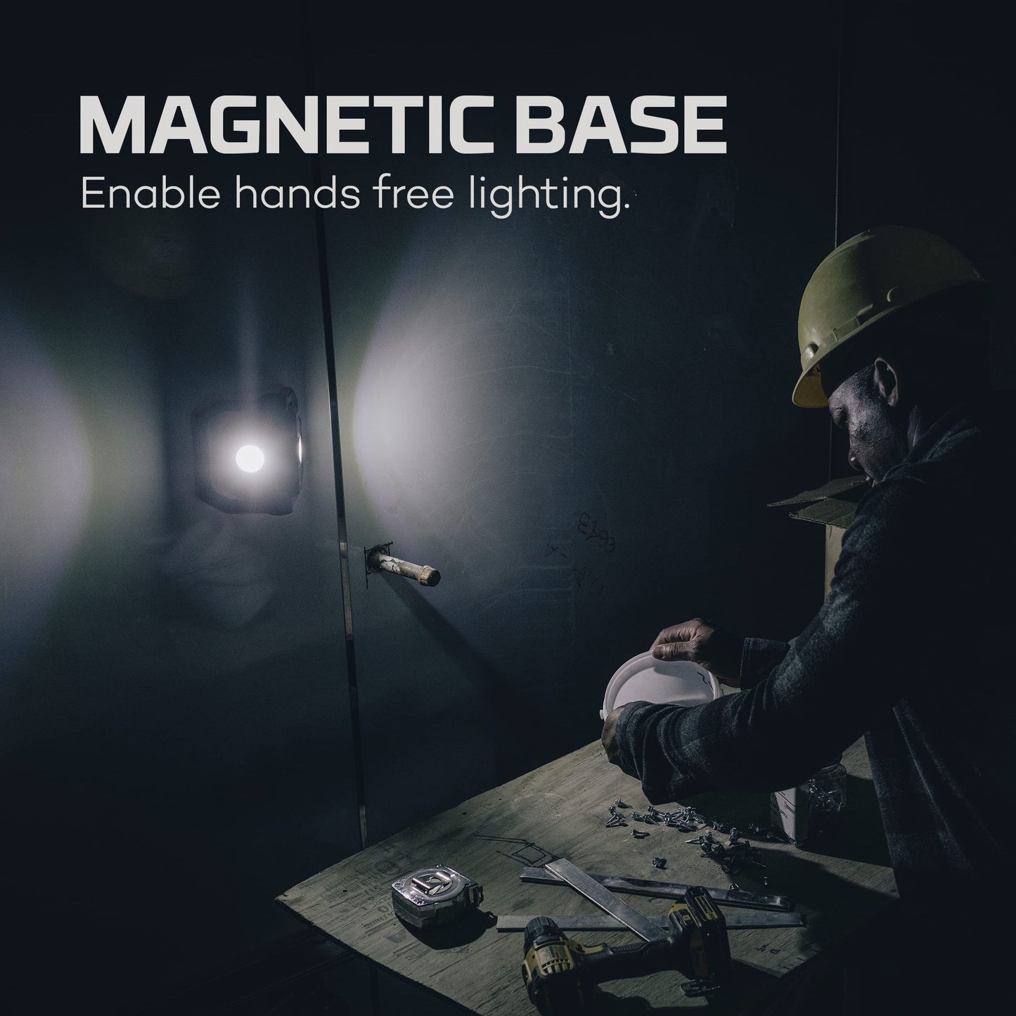 NEBO Master Series WL1500 COB Work Light | 1500 Lumens, 8 Light Modes, Rechargeable LED Light with 4000mAh Power Bank, Waterproof & Durable for Outdoor Use, Includes USB-C Charging Cable