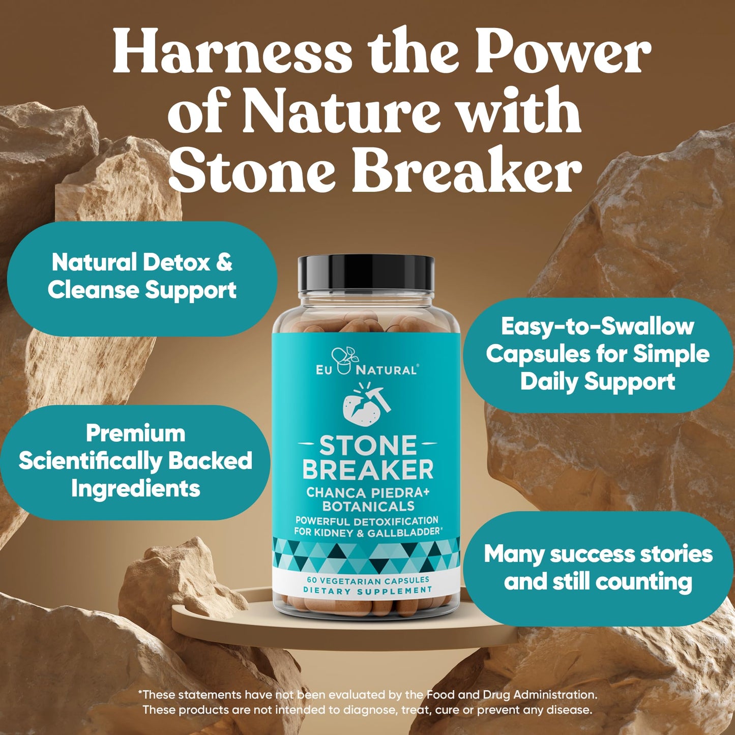 Chanca Piedra Stone Breaker - The Original Stone Breaking Formula with Celery Seed & Parsley - Supports Kidney, Gallbladder & Urinary Tract Cleansing to Help Flush Impurities - 120 Vegetarian Capsules