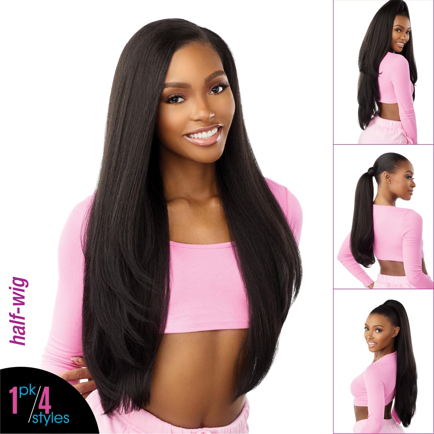 Sensationnel Instant Updown Halfwig Pony - Iud 21 4 Style in 1 Half Wig And Pony Drawstring (BALAYAGECARAMEL)