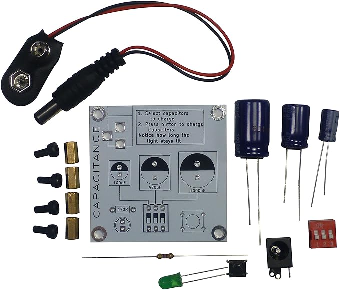 Learn to Solder | Electronics Learning Board: Capacitance | Practice Soldering & Learn Electronics