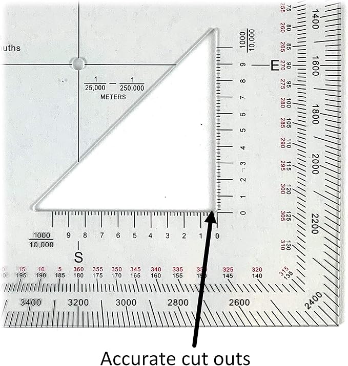 Pack of 5 Military Protractors for Land Nav