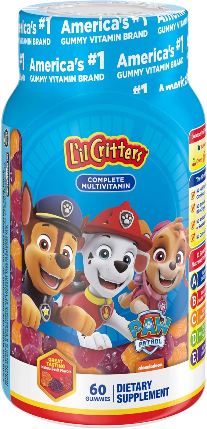 L'il Critters CoComelon Daily Gummy Multivitamin for Kids, 190 Gummies and Paw Patrol Gummy Vites Daily Multivitamin for Kids, Vitamin C, D3, 60 Gummies Bundle