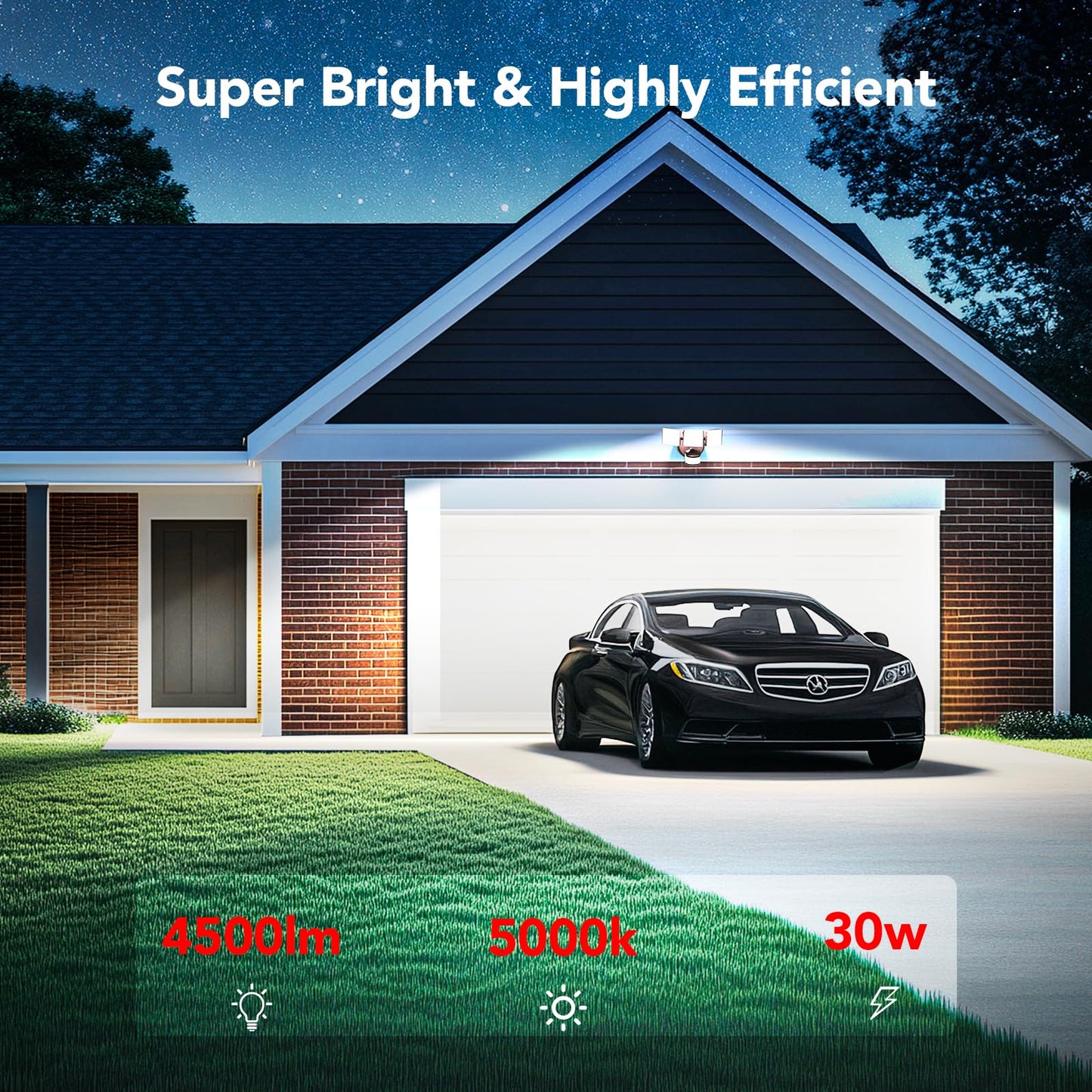 OREiN Flood Lights Outdoor 4500LM Motion Sensor Dusk to Dawn IP65 Waterproof 3 Modes 1Pack Bronze Model OL3600330