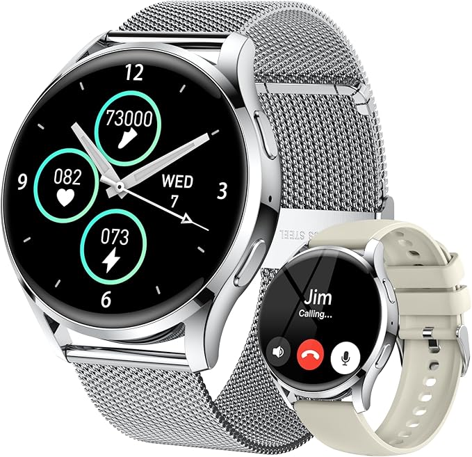 Smart Watch for Men Women Fitness: Waterproof Make/Answer Call Smart Watches for Men Digital Mens Watches Running Step Tra...