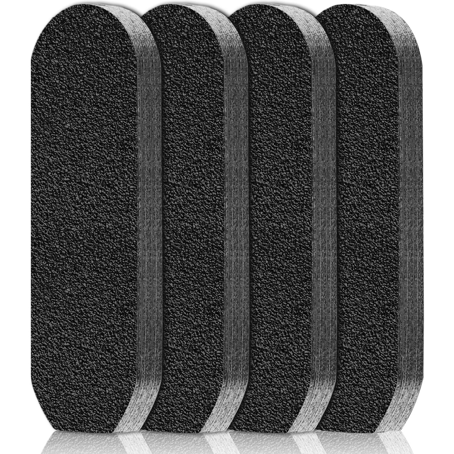 Flutesan 80 Pcs Stainless Steel Foot File Refills 100 Grit Replacement Pads Coarse Fine Pedicure File Refills Double Side Reusab