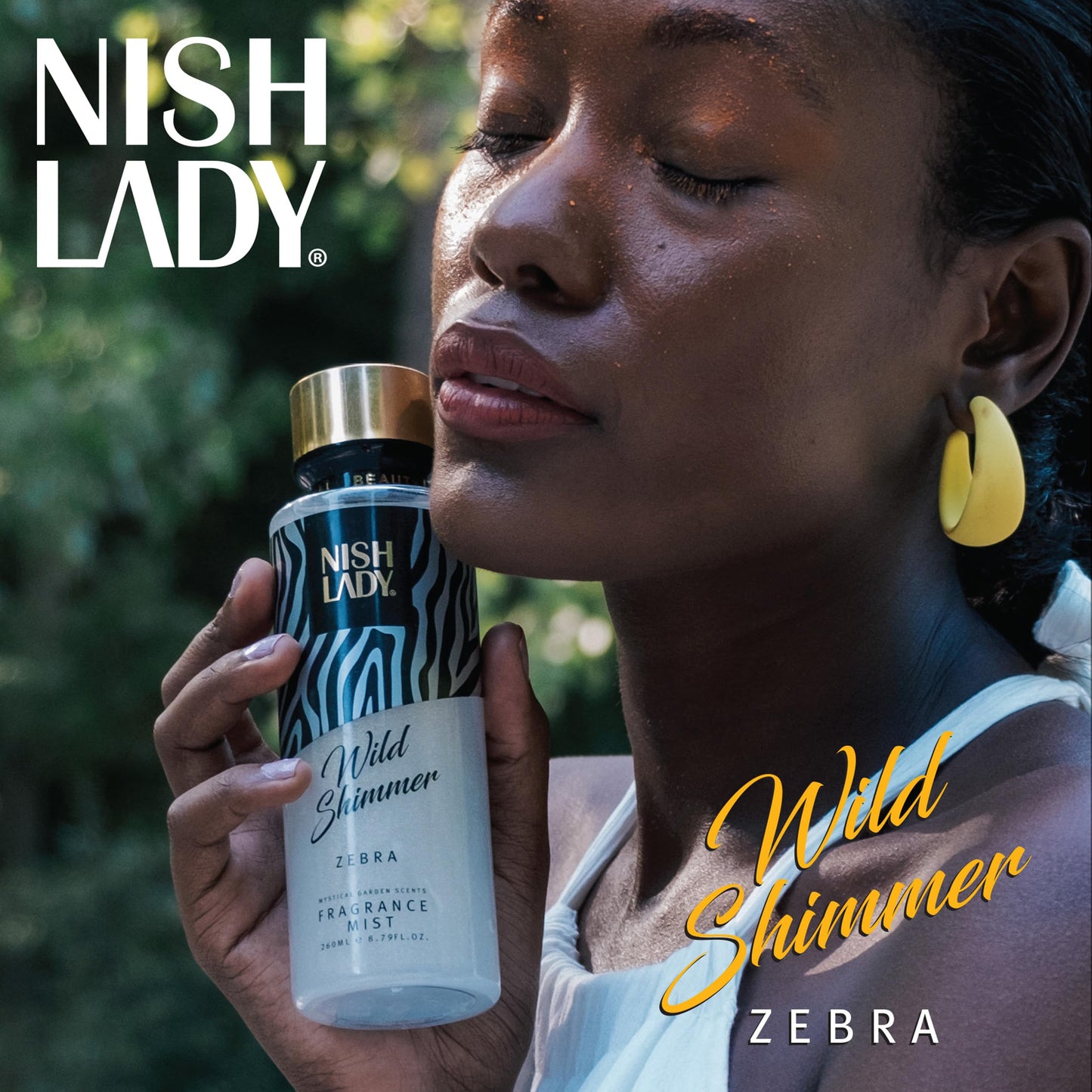 Nishlady Fragrance Mist Wild Shimmer ZEBRA 260ml / 8.79fl.oz